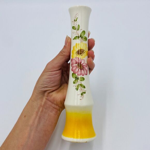 Vintage SADO International Flower Ceramic Bud Vase Portugal Hand Made for FTD - Picture 8 of 8